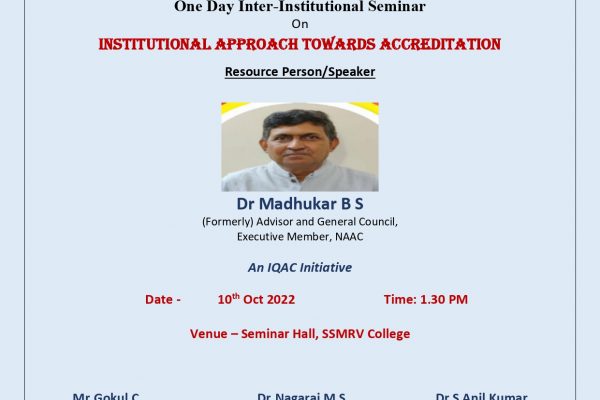 naac workshop dr madhukar invitation image